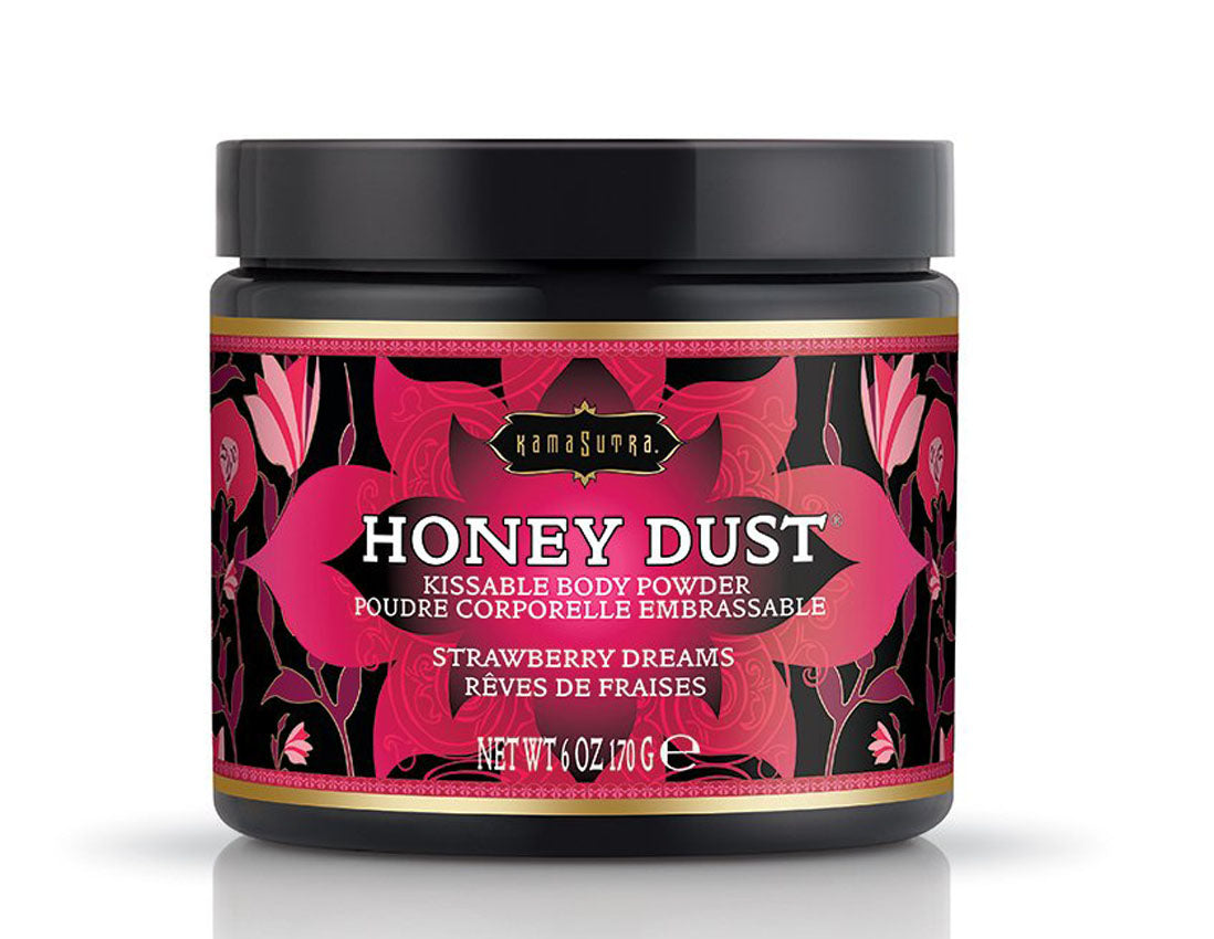 Kama Sutra Honey Dust Kissable Body Powder – Strawberry – 6 Oz