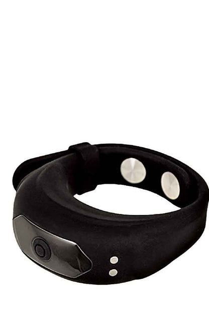 Nasstoys Cock Power Adjustable Belt Ring - Black - USB Rechargeable with 10 Vibrating Functions