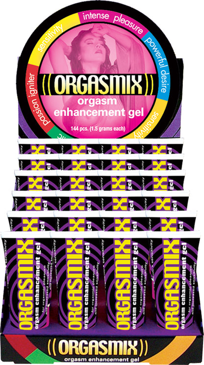 Hott Products Orgasmix 24 Piece Display - Enhancement Gel - 1 Oz. Tubes