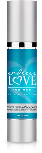 Body Action Endless Love for Men Stay Hard Water-Based Lubricant – 1.7 Oz