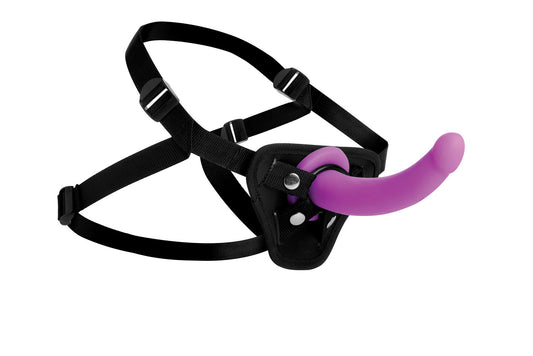 Navigators Silicone G-Spot Dildo with Harness – Purple
