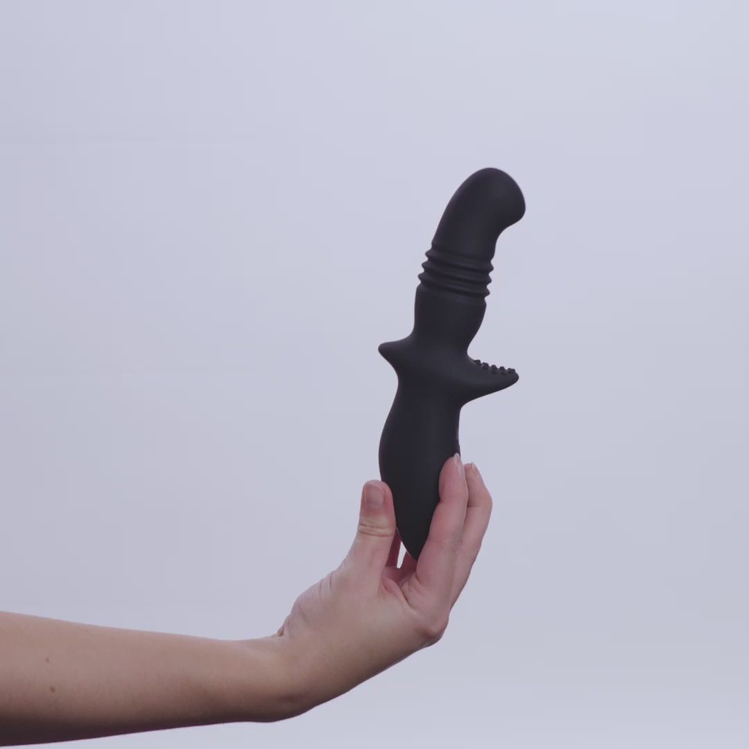 Nexus Thrust Rechargeable Thrusting Vibrating Probe – Black