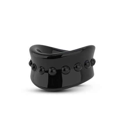 Blush Stay Hard Beef Ball Stretcher - 1.5 Inch Diameter - Black
