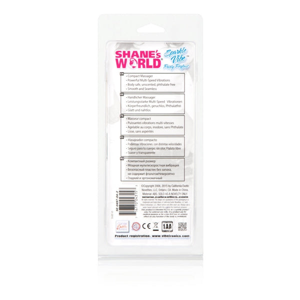 CalExotics Shane's World Sparkle Vibes - Multi-Speed Vibrating Device - Pink