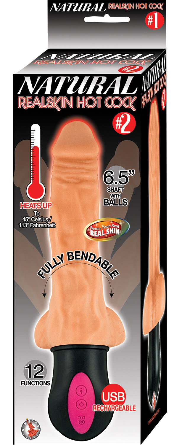 Nasstoys Natural Realskin Hot Cock #2 - Heating Function - Flesh