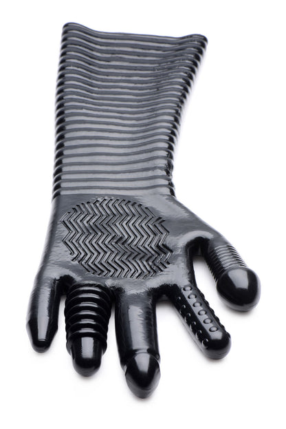 XR Brands Pleasure Fister Textured Fisting Glove – Black
