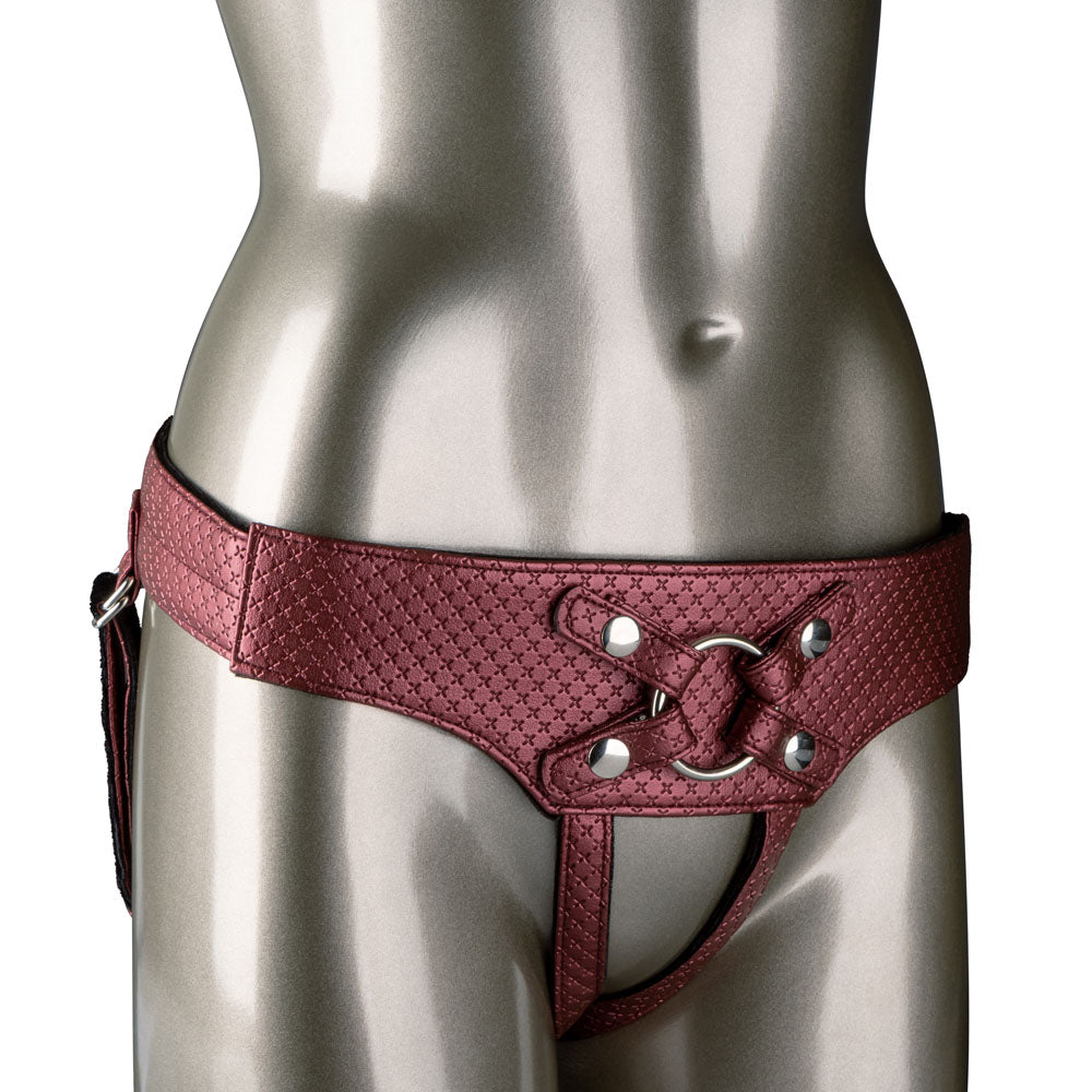 CalExotics Her Royal Harness the Regal Empress - Supportive Crotchless Harness - Red
