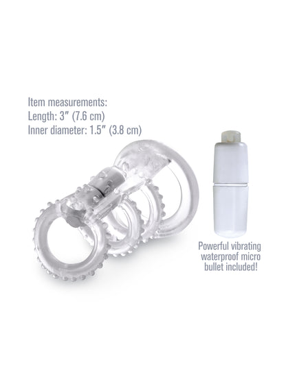Pipedream Fantasy X-Tensions Vibrating Cock Cage – Clear