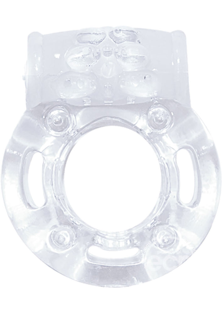 Nasstoys Macho Crystal Collection Vibrating Cock Ring – Clear