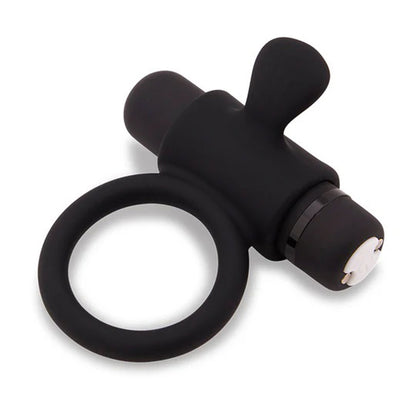 Nu Sensuelle Silicone Bullet Ring - Ergonomic Vibrator and Ring Combo - Black