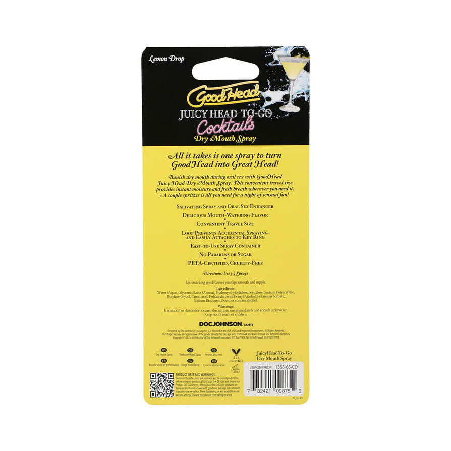 Goodhead Juicy Head Cocktails Dry Mouth Spray - Lemon Drop Flavor