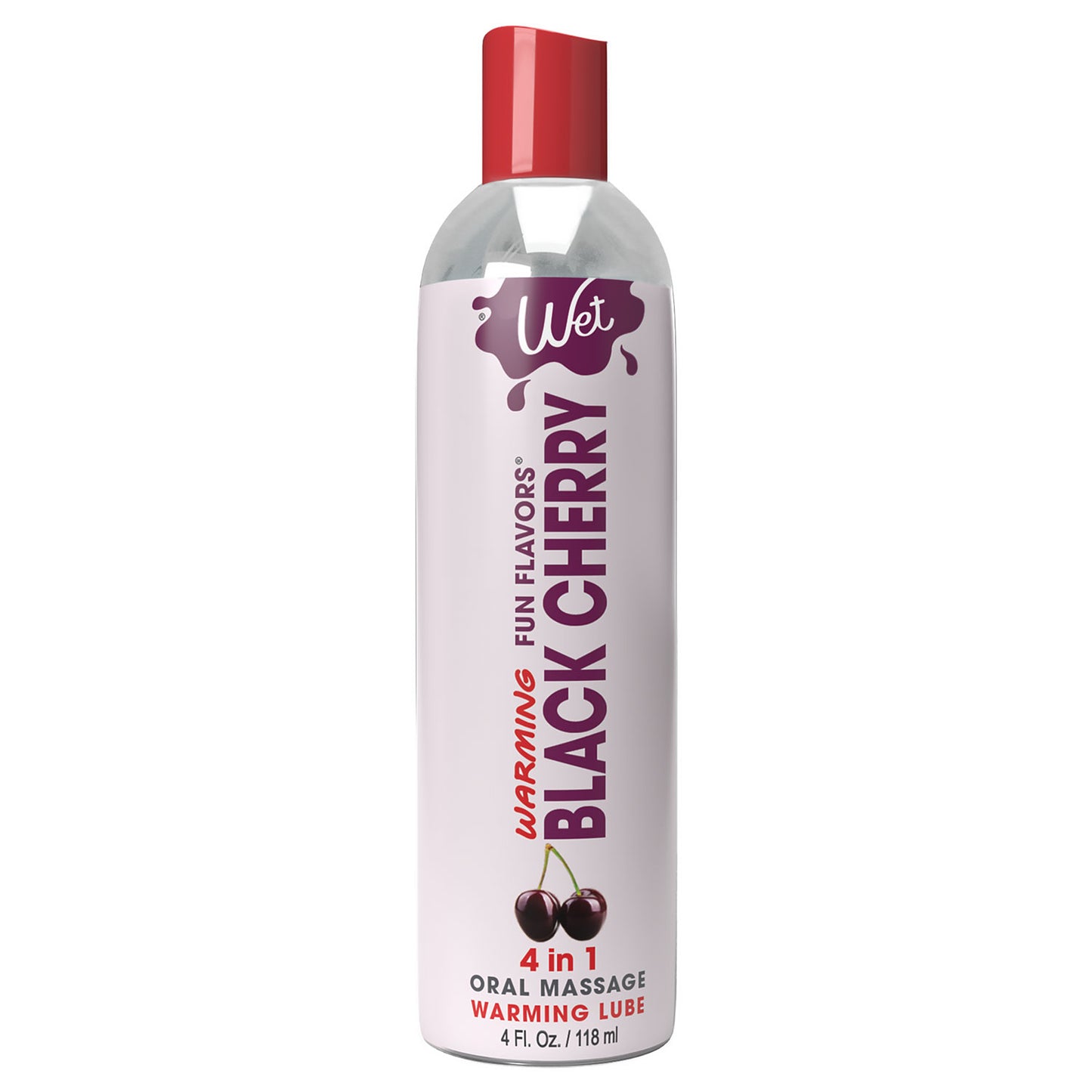 Wet Warming Fun Flavors Black Cherry 4 in 1 Lubricant – 4 Oz