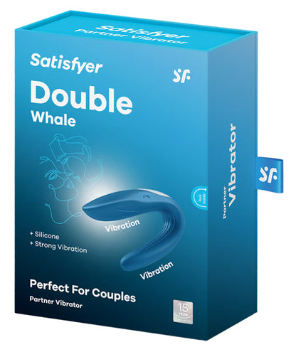 Satisfyer Double Whale Vibrating Love Toy for Couples – Blue