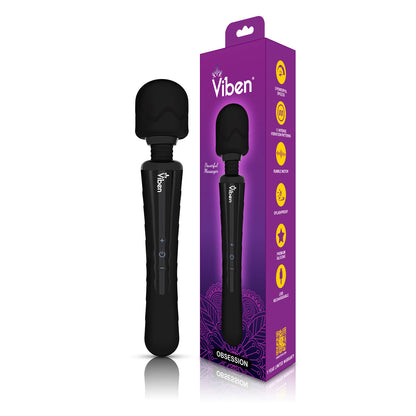 Viben Obsession Wand Massager – Black – Powerful Multi-Function Massager