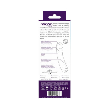 Midori Rechargeable G-Spot Vibe – Deep Purple – 10 Vibration Modes