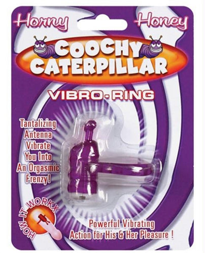 Hott Products Horny Honey Vibro Ring – Purple – Vibrating Cockring