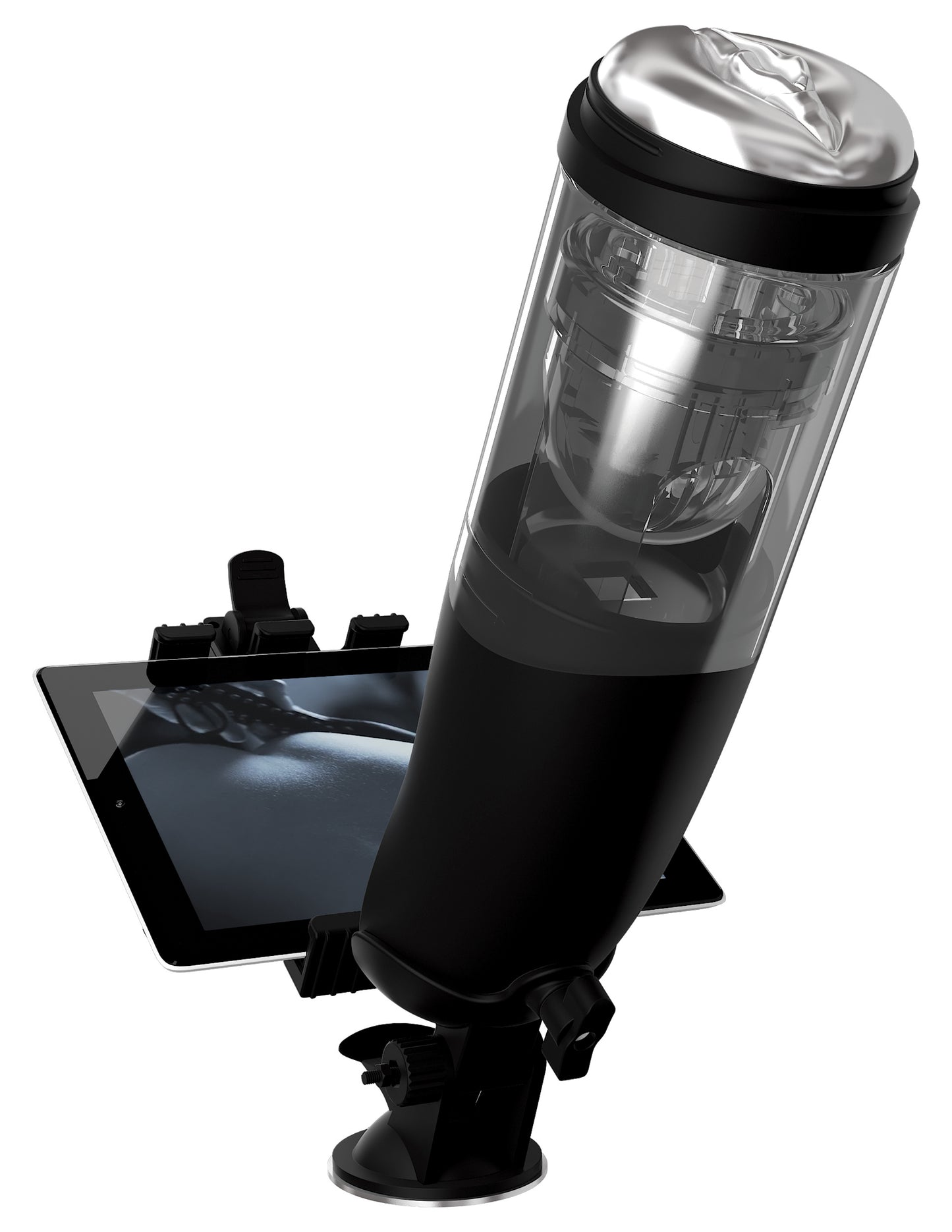 Pipedream Deluxe Mega-Bator USB-Rechargeable Hands-Free Stroker – Black