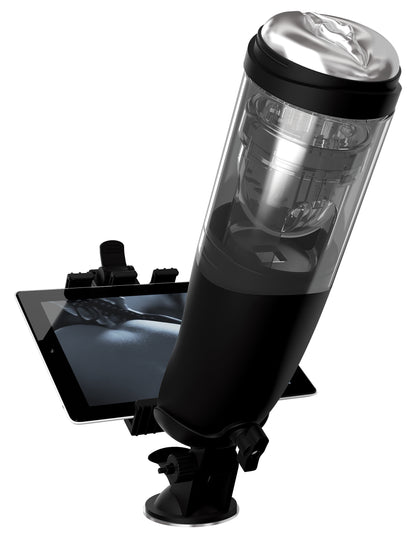 Pipedream Deluxe Mega-Bator USB-Rechargeable Hands-Free Stroker – Black