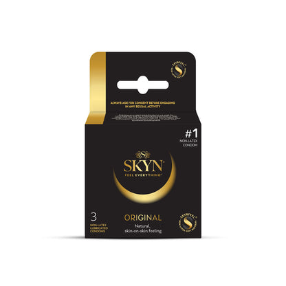 Skyn Original Non-Latex Lubricated Condoms – Enhanced Sensitivity – 3 Pack