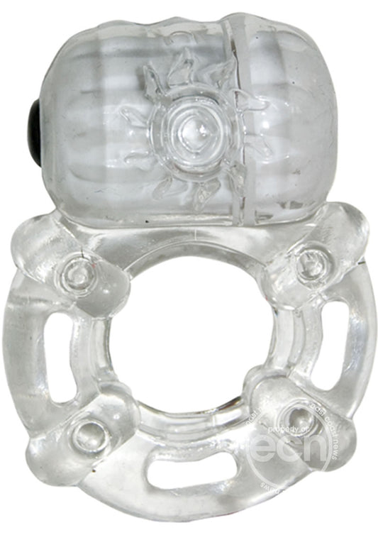 Macho Crystal Collection Pulsating Erection Keeper – Clear