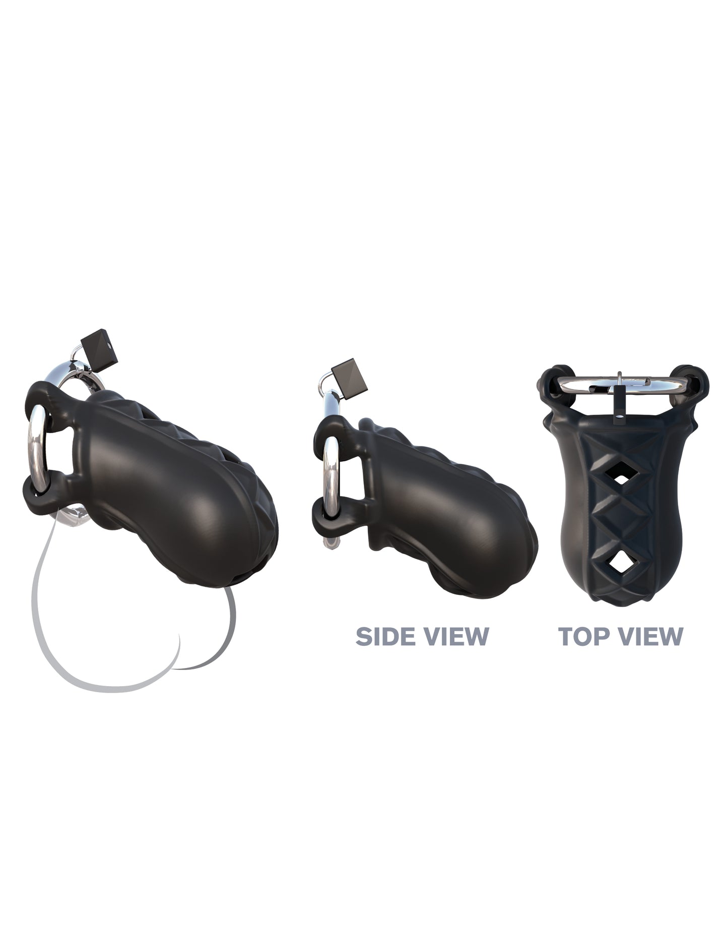Fantasy C-Ringz Extreme Silicone Cock Blocker – Black Chastity Device