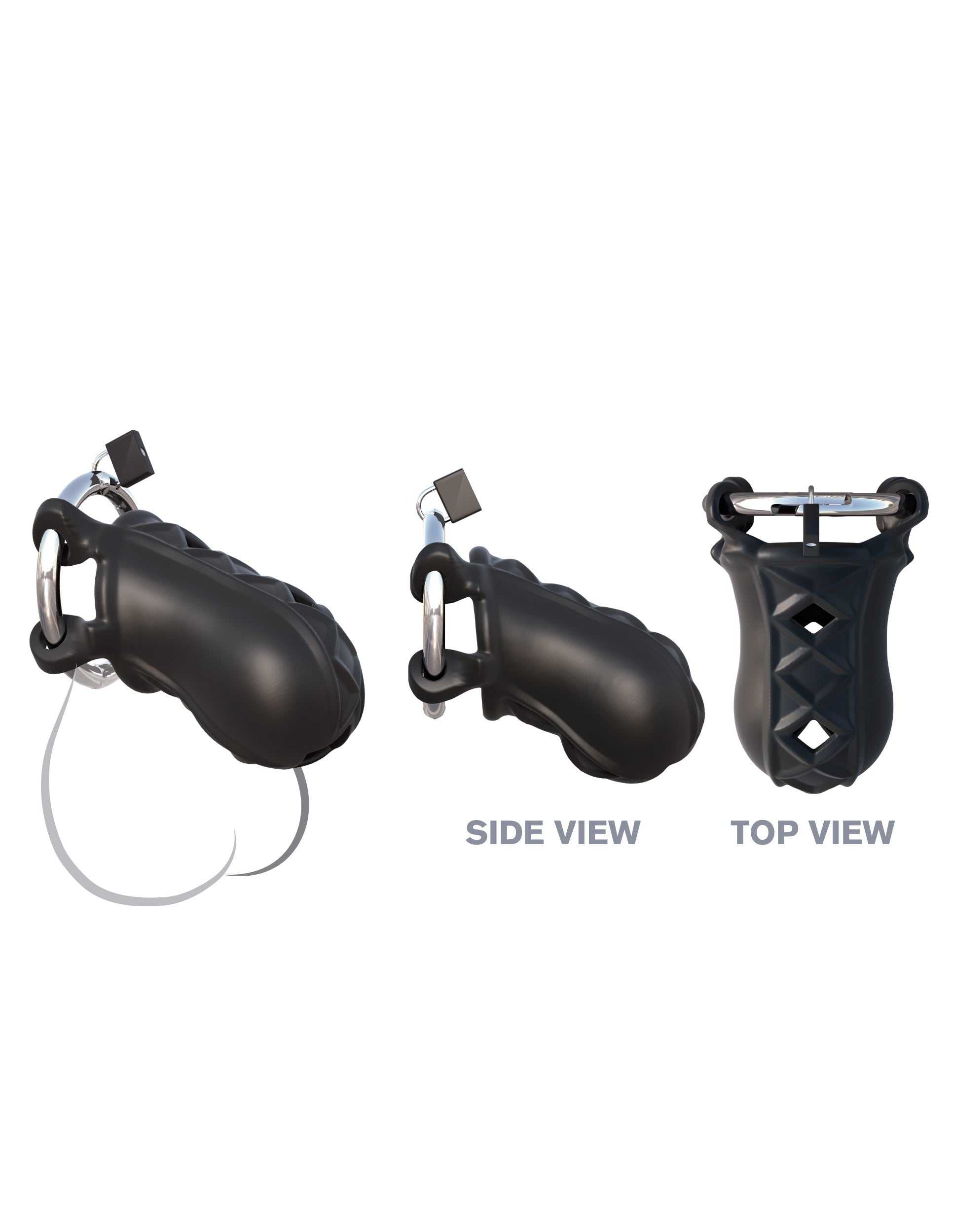 Fantasy C-Ringz Extreme Silicone Cock Blocker – Black Chastity Device