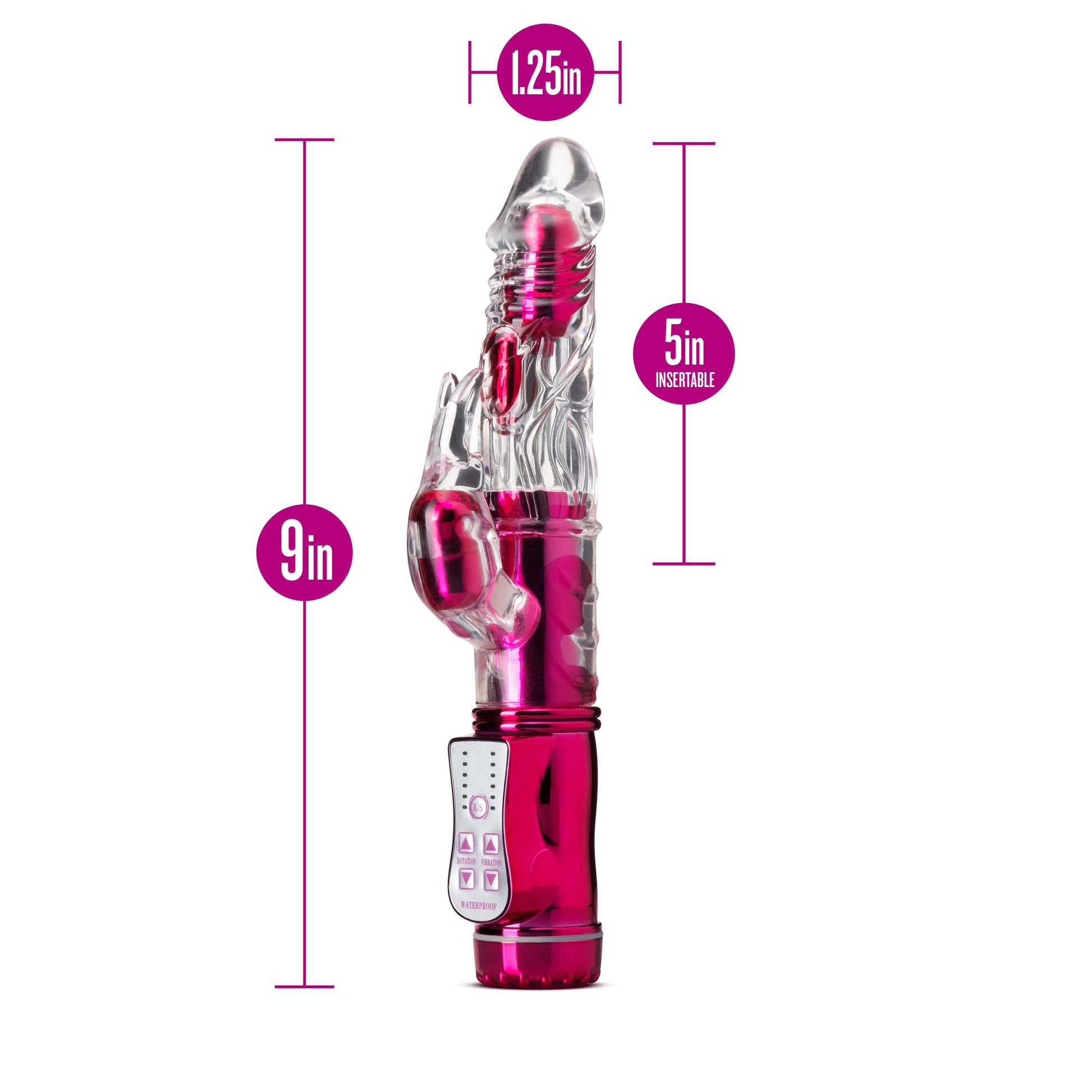 Blush Sexy Things Frisky Rabbit Vibrator - Pink - Multi-Function with Gyration and Vibration
