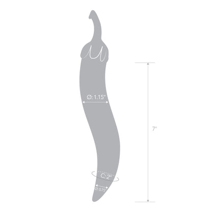 Glas Naturals Chili Pepper Dildo – Handcrafted Borosilicate Glass, Clear