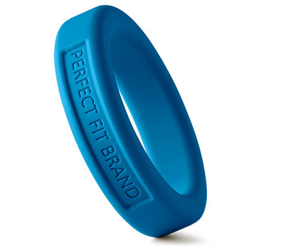 Perfect Fit Hefty Silicone-TPR Blend Penis Ring, 1.75 in (44 mm) Diameter – Blue