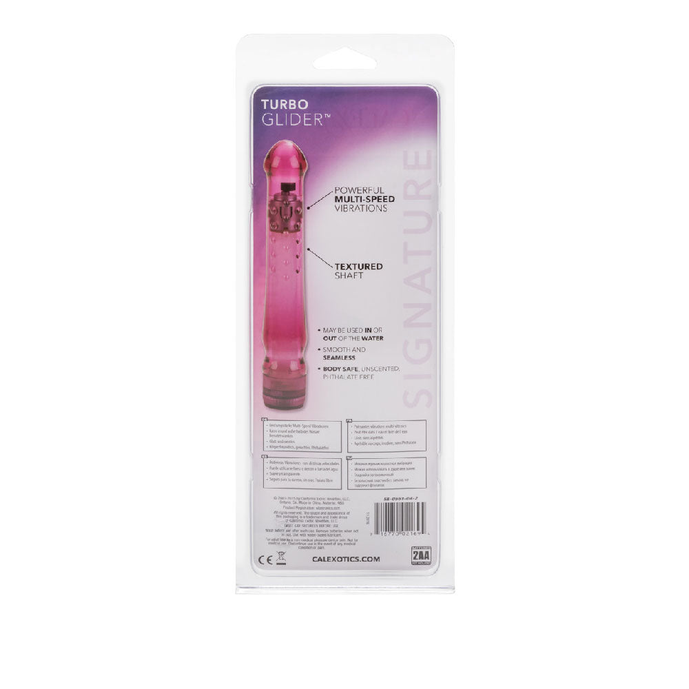 CalExotics Waterproof Turbo Glider Multi-Speed Massager – Raspberry Crush