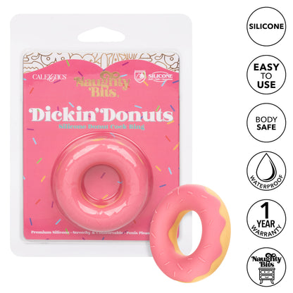 CalExotics Naughty Bits Dickin' Donuts Silicone Donut Cock Ring - Pink