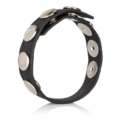 CalExotics Leather Multi-Snap Ring – Adjustable Black Leather Erection Enhancer