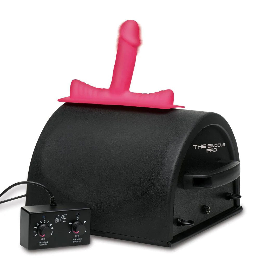 Love Botz 50x Saddle Pro Sex Machine with 4 Attachments - Black