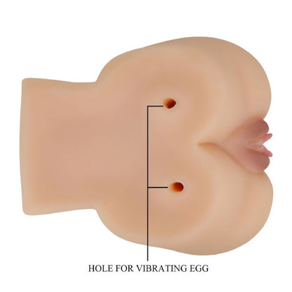 Kylie Realistic Vagina and Ass Vibrator - Light - Waterproof - Adjustable Vibration