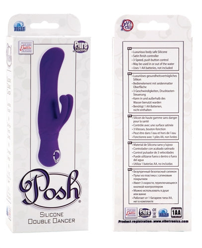CalExotics Posh Silicone Double Dancer – Purple Dual Massager with Multi-Speed Functionality