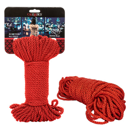 CalExotics Scandal BDSM Rope - 98.5ft Red Shibari Rope