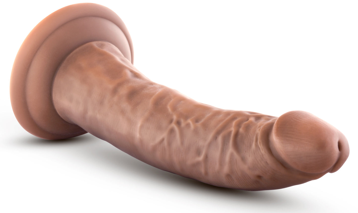 Au Naturel Jack 7 Inch Dildo with Suction Cup - Mocha