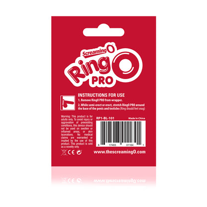 Screaming O RingO Pro LG Penis Ring - Black - Stretch-to-Fit Design