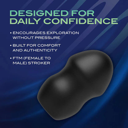 URSELF Fortify Stroker - Black - Textured Design for Enhanced Sensation