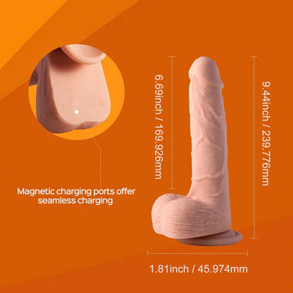 Kenzo App Controlled 9.5" Big Realistic Thrusting Dildo - Beige