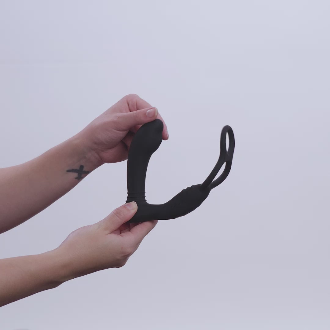 Nexus Simul8 Stroker Edition Silicone Cock and Ball Toy - Black