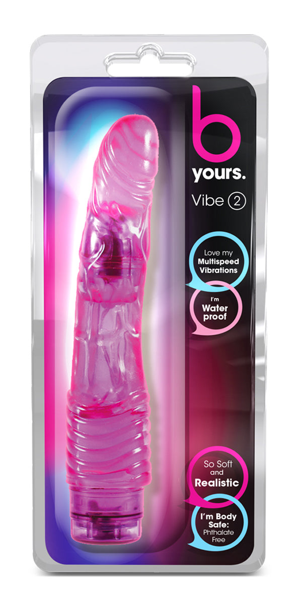 Blush B Yours Cock Vibe #2 - 9 Inch Realistic Vibrator - Purple