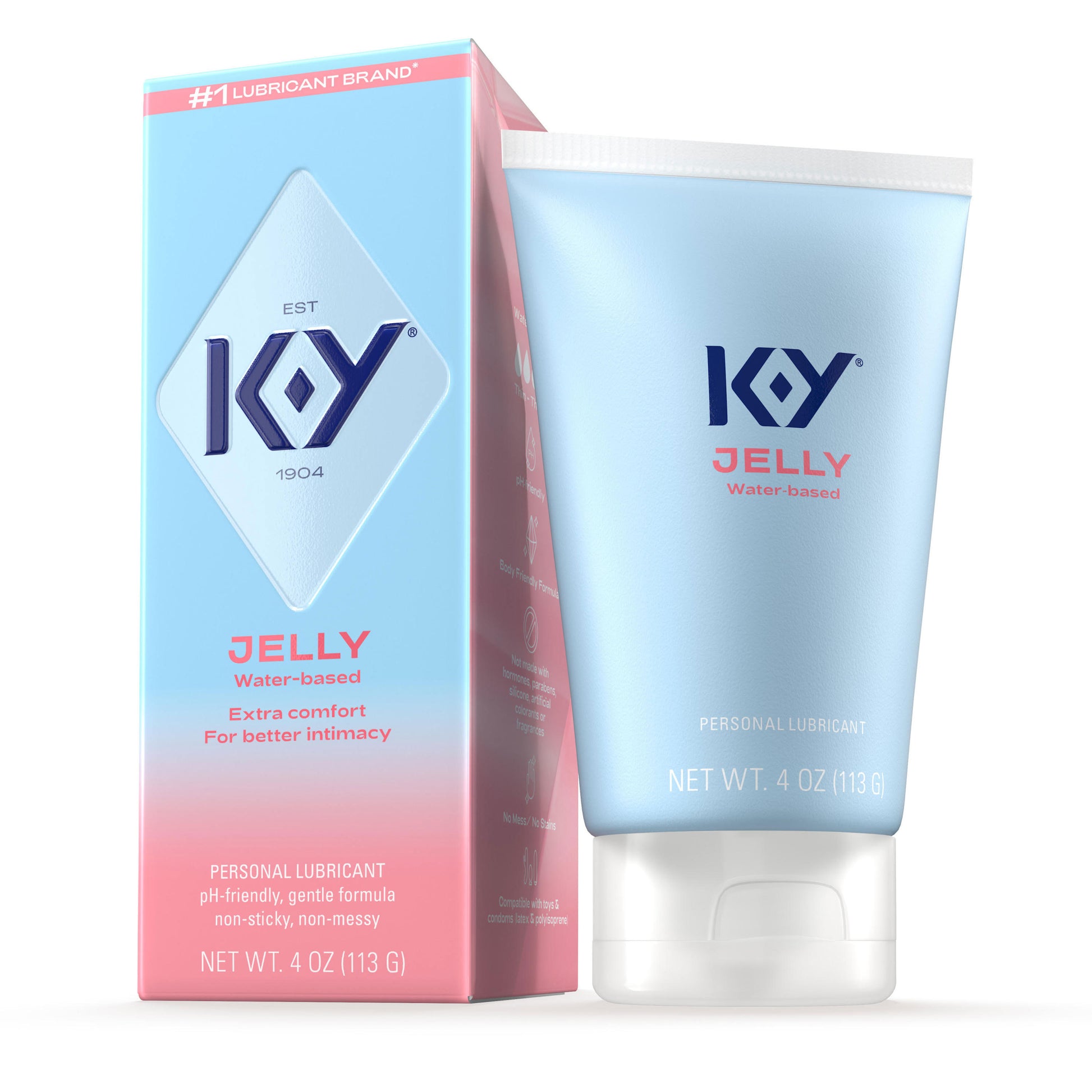 K-Y Jelly 4 Oz Tube - Water-Based Personal Lubricant