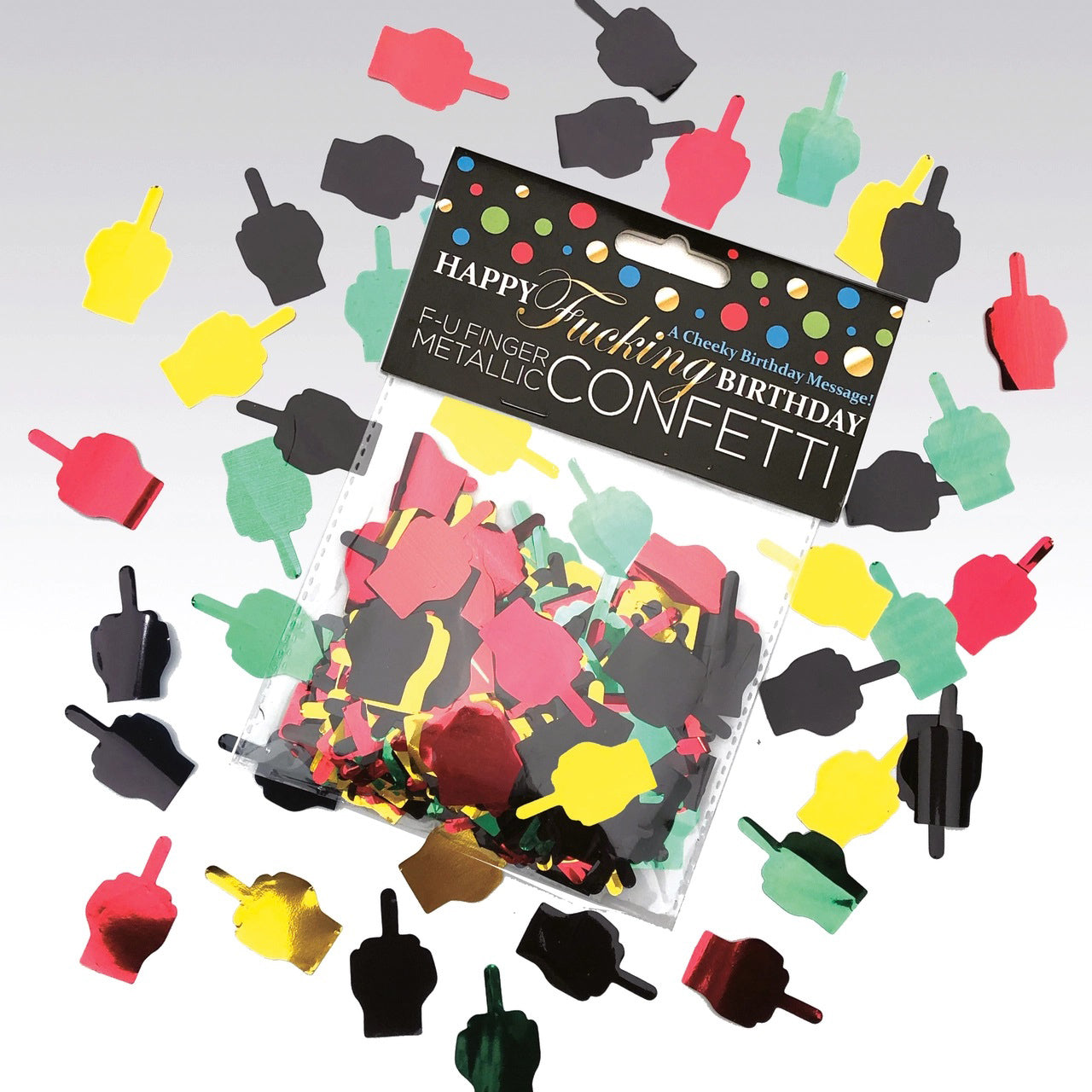 Little Genie Happy Fucking Birthday Confetti – Metallic Finger Confetti