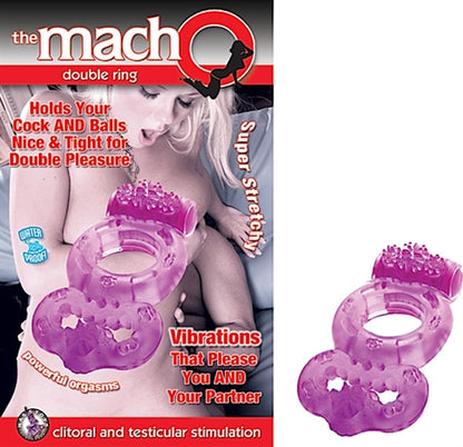 Nasstoys Macho Double Ring Vibrating Cockring – Purple