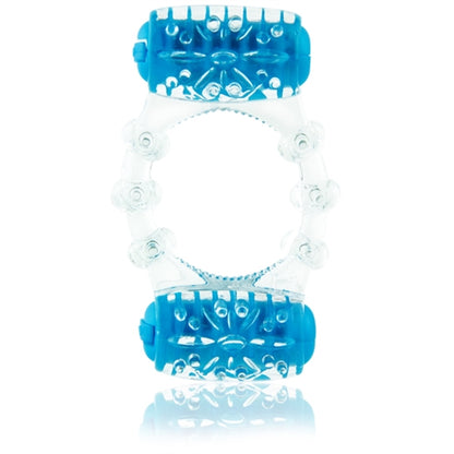 Screaming O Two-O Double Pleasure Ring - Vibrating - Blue