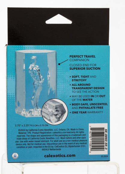 CalExotics Guys Guys Guys Romeo - Male Masturbator with Suction - Clear