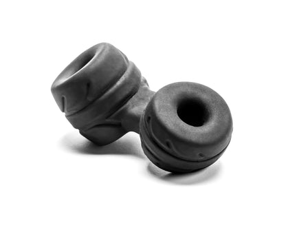 Perfect Fit Silaskin Cock & Ball Ring and Stretcher - Black