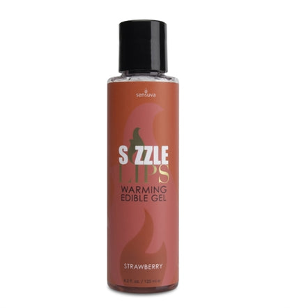 Sensuva Sizzle Lips Warming Edible Gel – Strawberry – 4.2 Oz