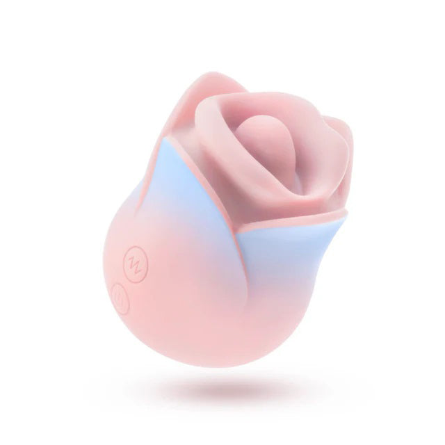 Blush Kissing Rose Clitoral Vibrator - Pink with 10 Vibration Modes
